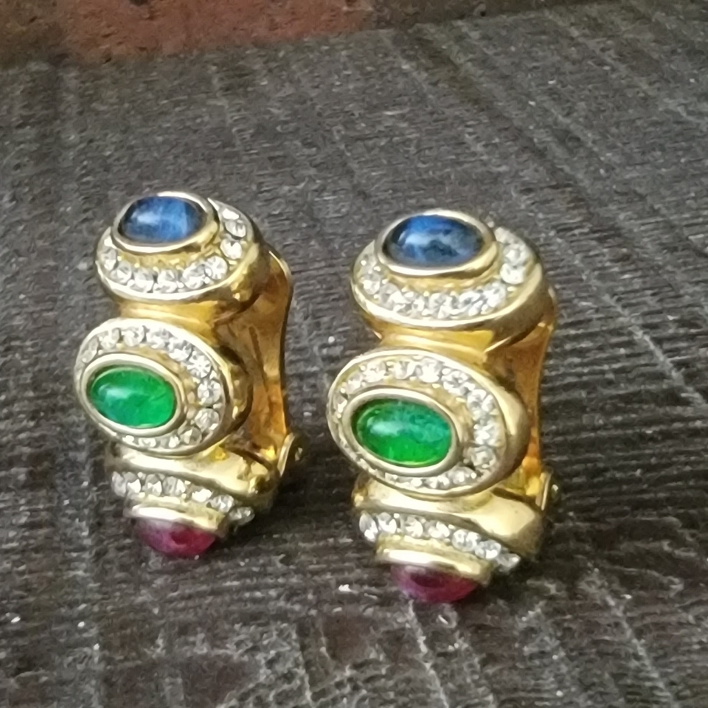 Christian Dior Gripoix Clip-On Earrings